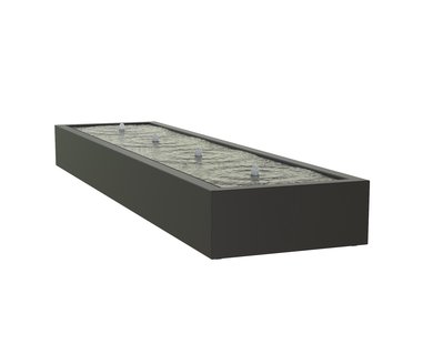 Watertafel Aluminium rechthoek 400x100x40cm.
