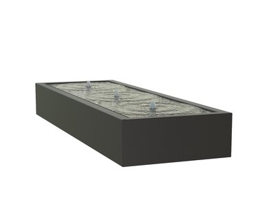 Watertafel Aluminium rechthoek 300x100x40cm.
