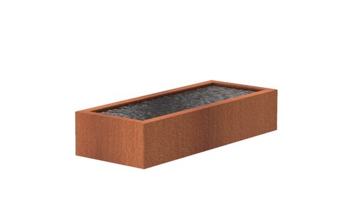 Cortenstaal vijverbak 200x80x40cm.