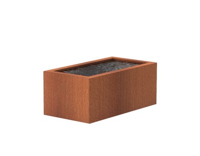 Cortenstaal vijverbak 150x80x60cm.