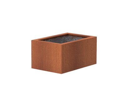 Cortenstaal vijverbak 120x80x60cm.