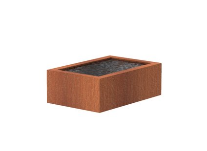 Cortenstaal vijverbak 120x80x40cm.