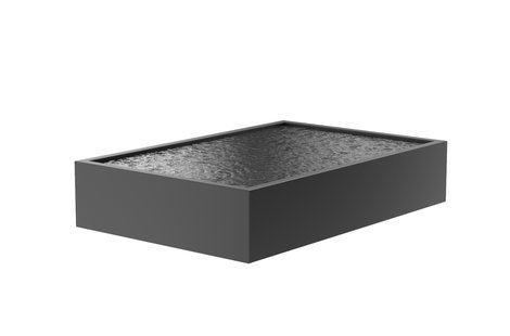 Aluminium vijverbak 300x200x60cm.