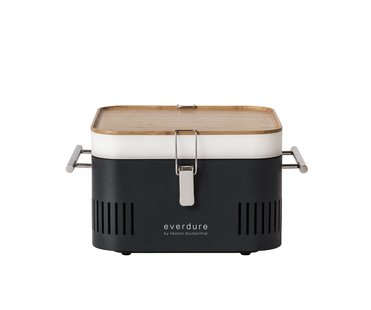 Everdure Cube zwart houtskoolbarbecue op=op