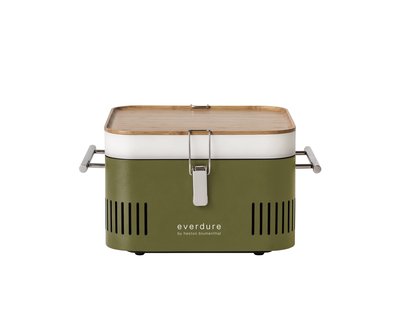 Everdure Cube groen houtskoolbarbecue op=op