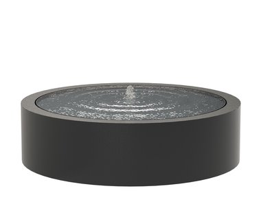Watertafel Aluminium rond 145x40cm.