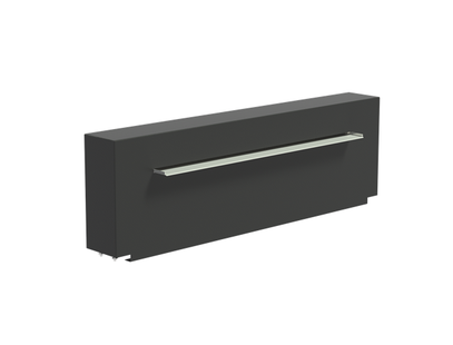 Vijvermuur aluminium vast 200x25x60cm.