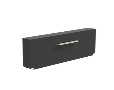 Vijvermuur aluminium vast 200x25x60cm.