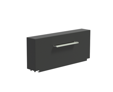 Vijvermuur aluminium vast 150x25x60cm.