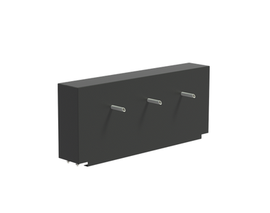 Vijvermuur aluminium vast 150x25x60cm.