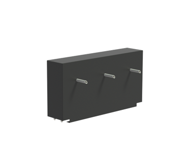 Vijvermuur aluminium vast 120x25x60cm.