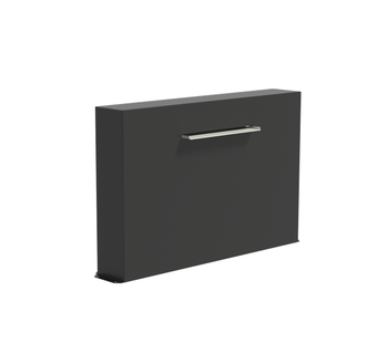 Vijvermuur aluminium vrijstaand 150x25x100cm.