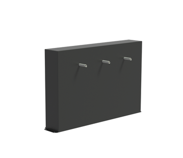 Vijvermuur aluminium vrijstaand 150x25x100cm.