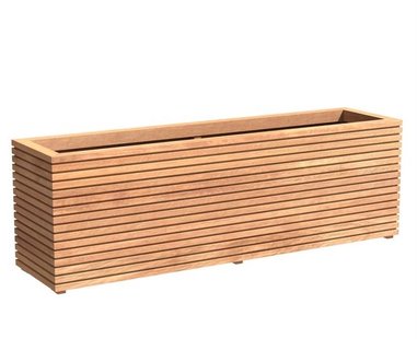 Hardhouten plantenbak Malaga 200x50x61cm.