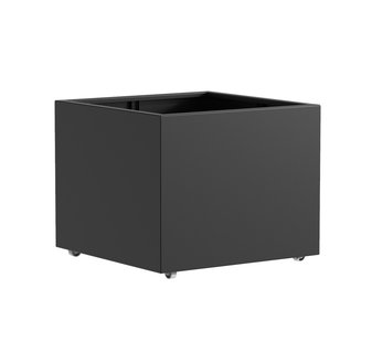 Aluminium plantenbak CARREZ met wielen 100x100x80cm.