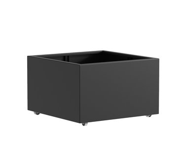 Aluminium plantenbak CARREZ met wielen 100x100x60cm.