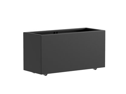 Aluminium plantenbak CARREZ met wielen 120x50x60cm.