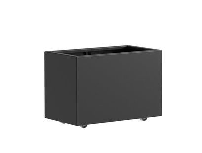 Aluminium plantenbak CARREZ met wielen 90x50x60cm.