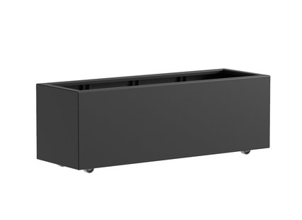 Aluminium plantenbak CARREZ met wielen 150x50x50cm.