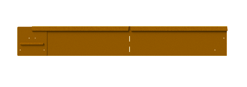 Straight Curve flexline hoekelement 150mm. cortenstaal