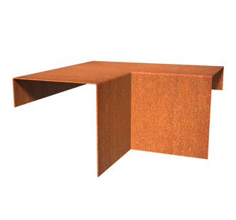 Cortenstaal overzetprofiel (15,4cm.) binnenhoek 30x30x15cm.
