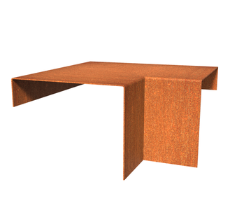 Cortenstaal overzetprofiel (20,4cm.) binnenhoek 30x30x15cm.