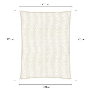Sunfighter Schaduwdoek Rechthoek wit 2x3m.