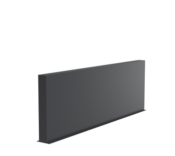 Aluminium muur 300x15x100cm.