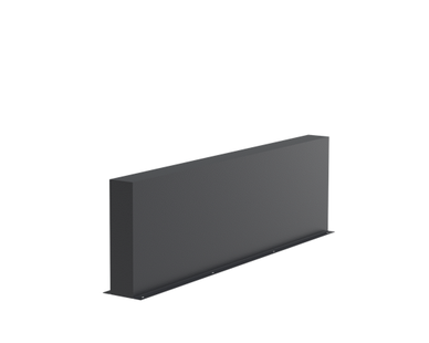 Aluminium muur 200x15x60cm.