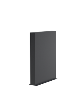 Aluminium muur 100x15x135cm.