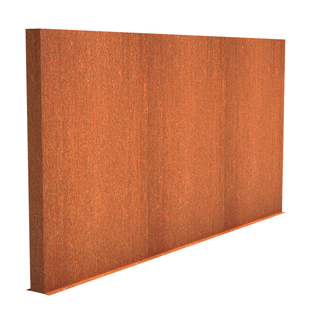 Cortenstaal muur 400x15x200cm.