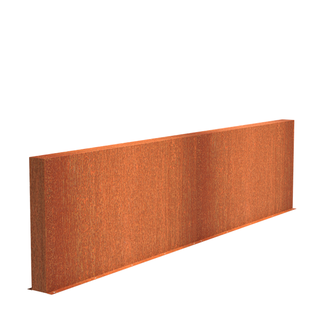 Cortenstaal muur 400x15x100cm.