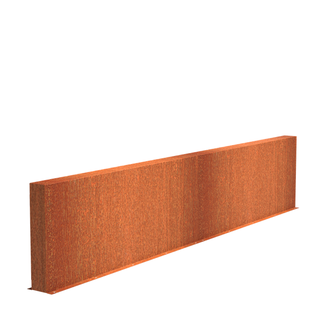 Cortenstaal muur 400x15x80cm.