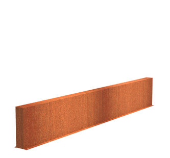 Cortenstaal muur 400x15x60cm.