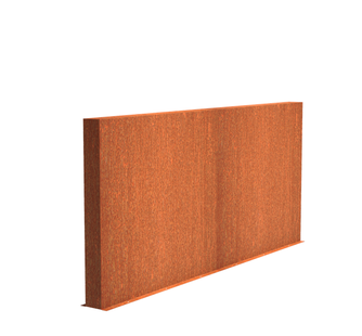 Cortenstaal muur 300x15x135cm.