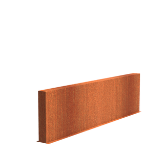 Cortenstaal muur 300x15x80cm.