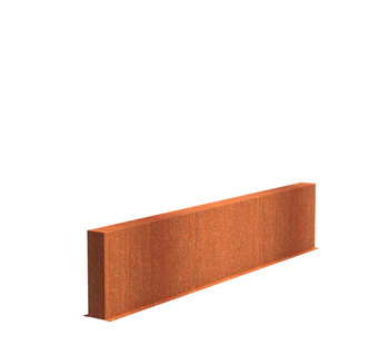 Cortenstaal muur 300x15x60cm.