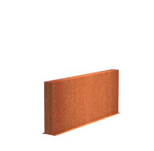 Cortenstaal muur 200x15x80cm.