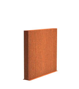 Cortenstaal muur 150x15x135cm.