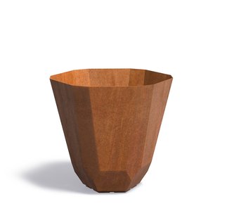 Cortenstaal plantenbak Facet 80x80cm.