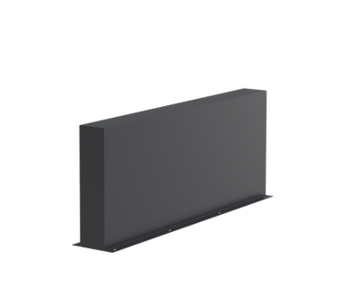 Aluminium muur 150x15x60cm.