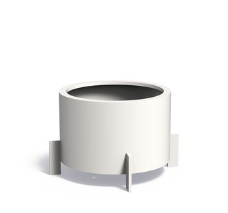 Aluminium plantenbak Drum 80x60cm. op=op