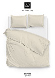 Zo!Home Satinado Dekbedovertrek Off-White | Swiss Sense