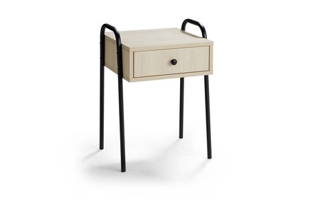 Nachtkast Slide Wit/Zwart | Swiss Sense