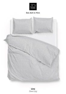 Zo!Home Lino Dekbedovertrek Dove Grey | Swiss Sense