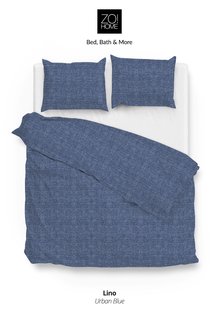 Zo!Home Lino Dekbedovertrek Urban Blue | Swiss Sense