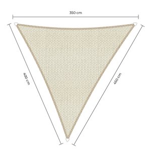 Sunfighter schaduwdoek langhoek ivoor 3.5x4x4.5m.