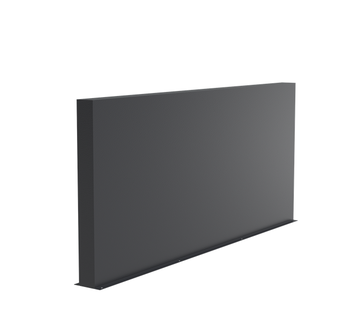Aluminium muur 300x15x135cm.