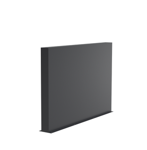 Aluminium muur 200x15x135cm.