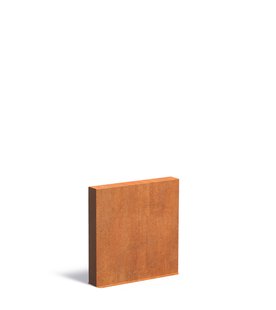 Cortenstaal muur 100x15x100cm.